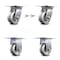 Service Caster 4 Inch V Groove Semi Steel Caster Set with Roller Bearing 2 Swivel Lock 2 Rigid SCC-35S420-VGR-BSL-2-R-2 - alternate 6